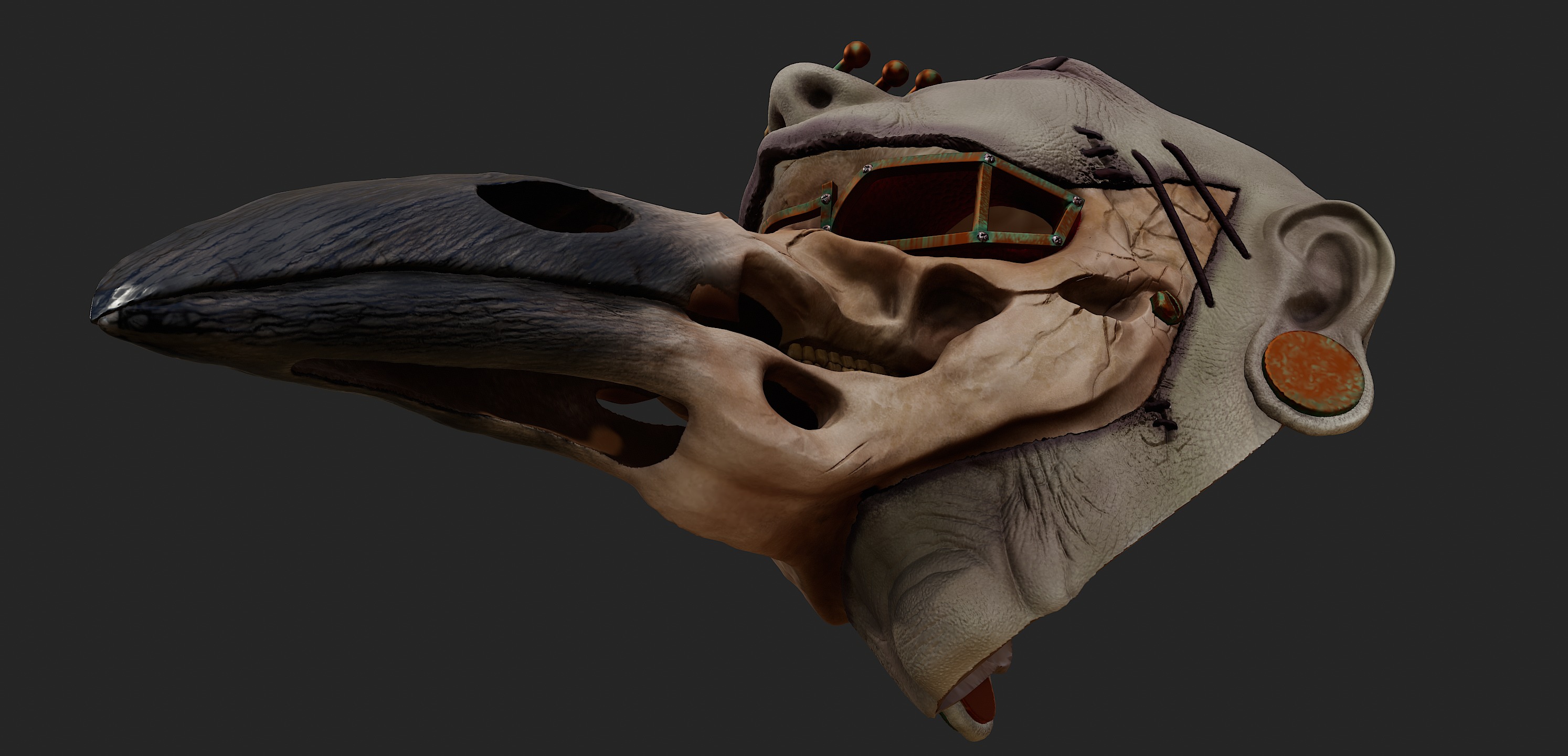 Plague Doctor Mask 3D print model_4