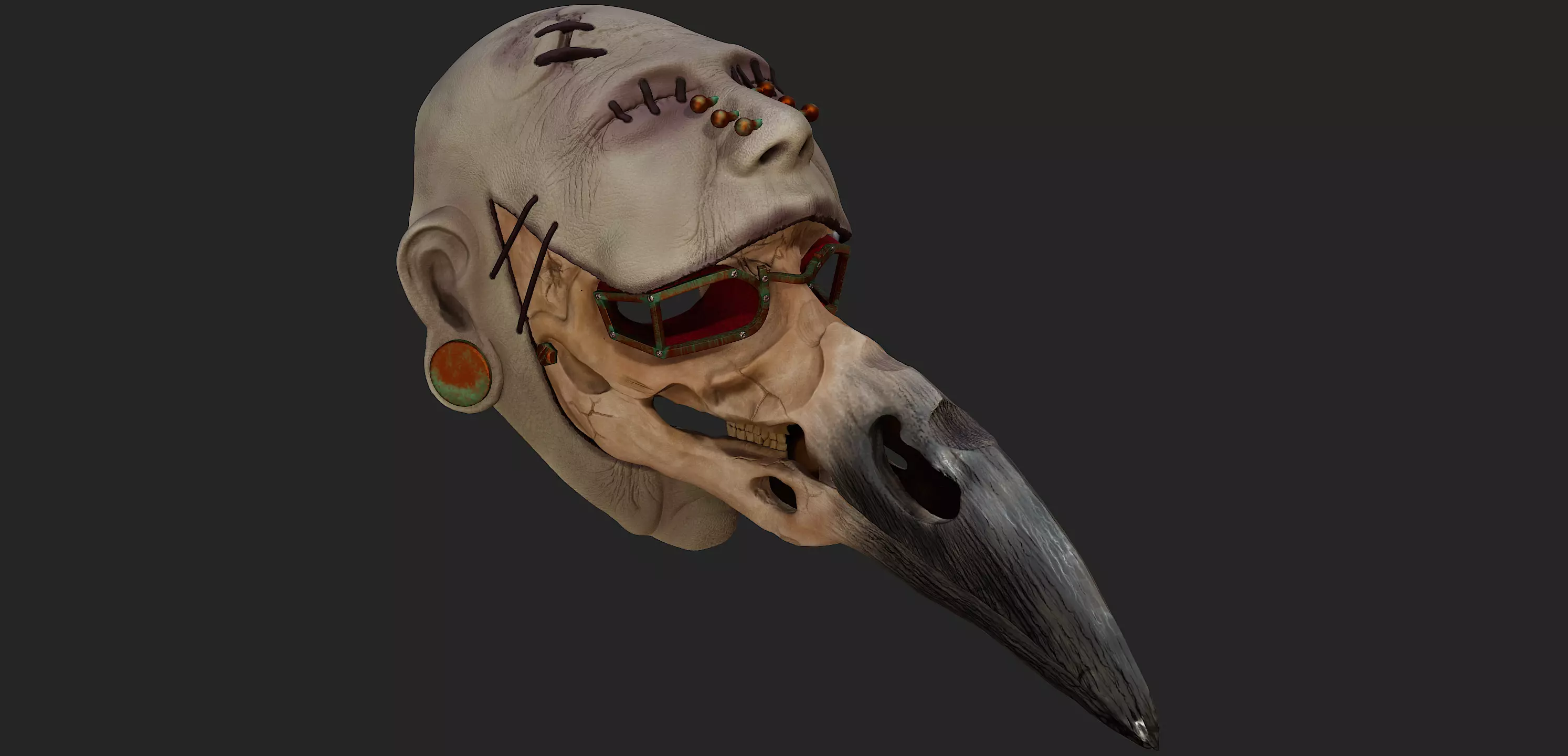 Plague Doctor Mask 3D print model_0