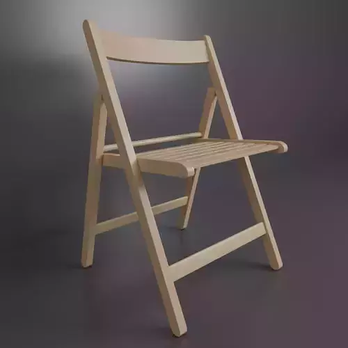 Wooden chair with backrest