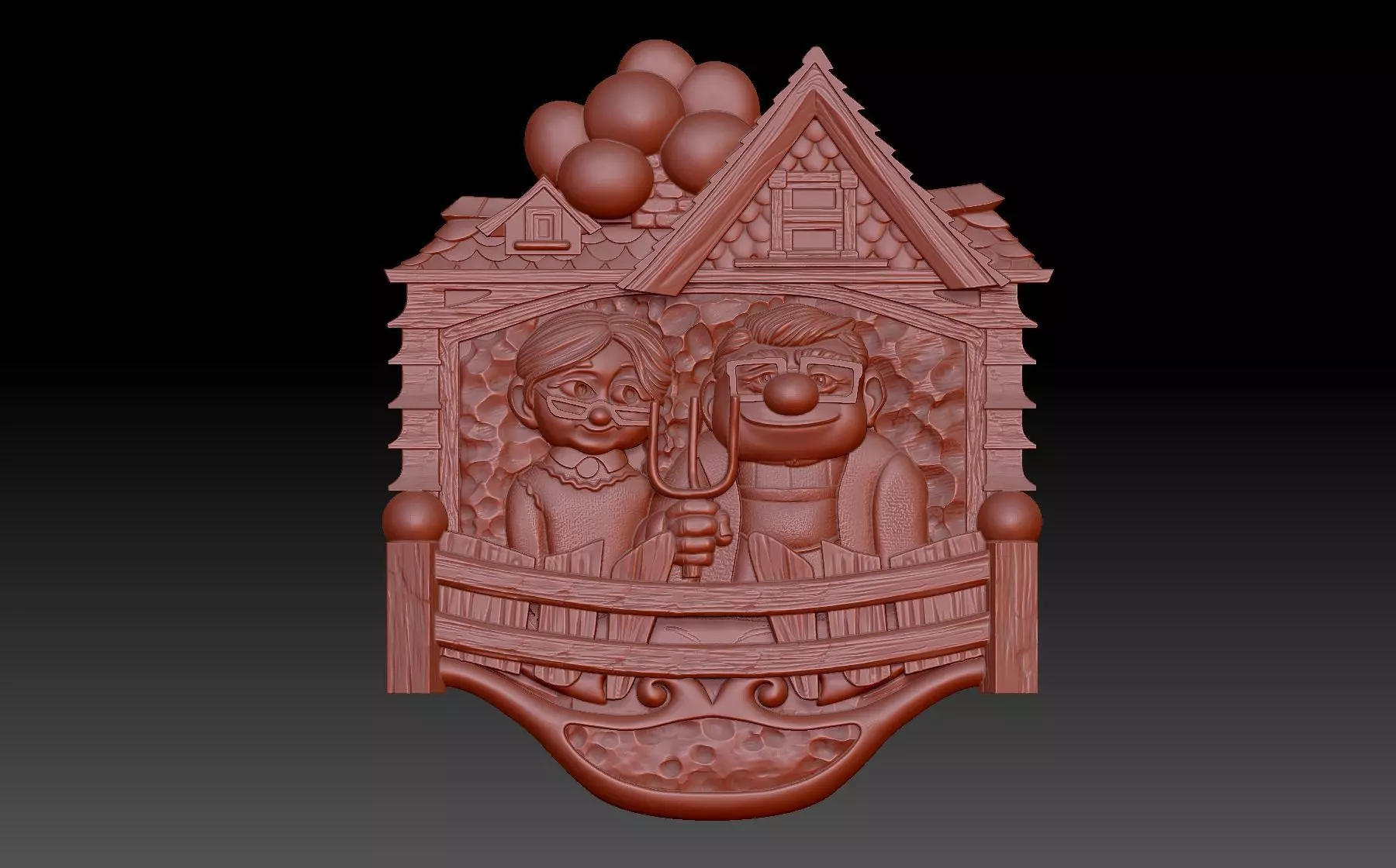 Older couple 3D print model_0