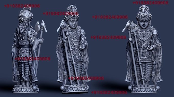 Kartik full 3d and hollow murgan 3D model