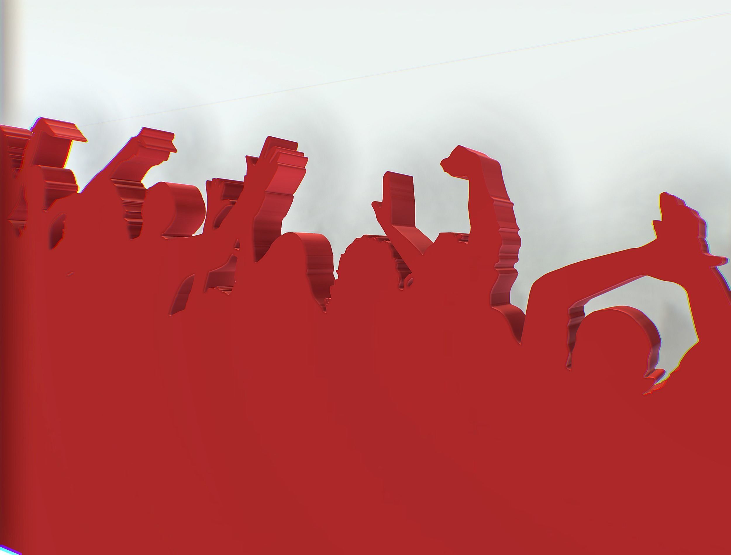 silhouette of people with their hands up Texture_5