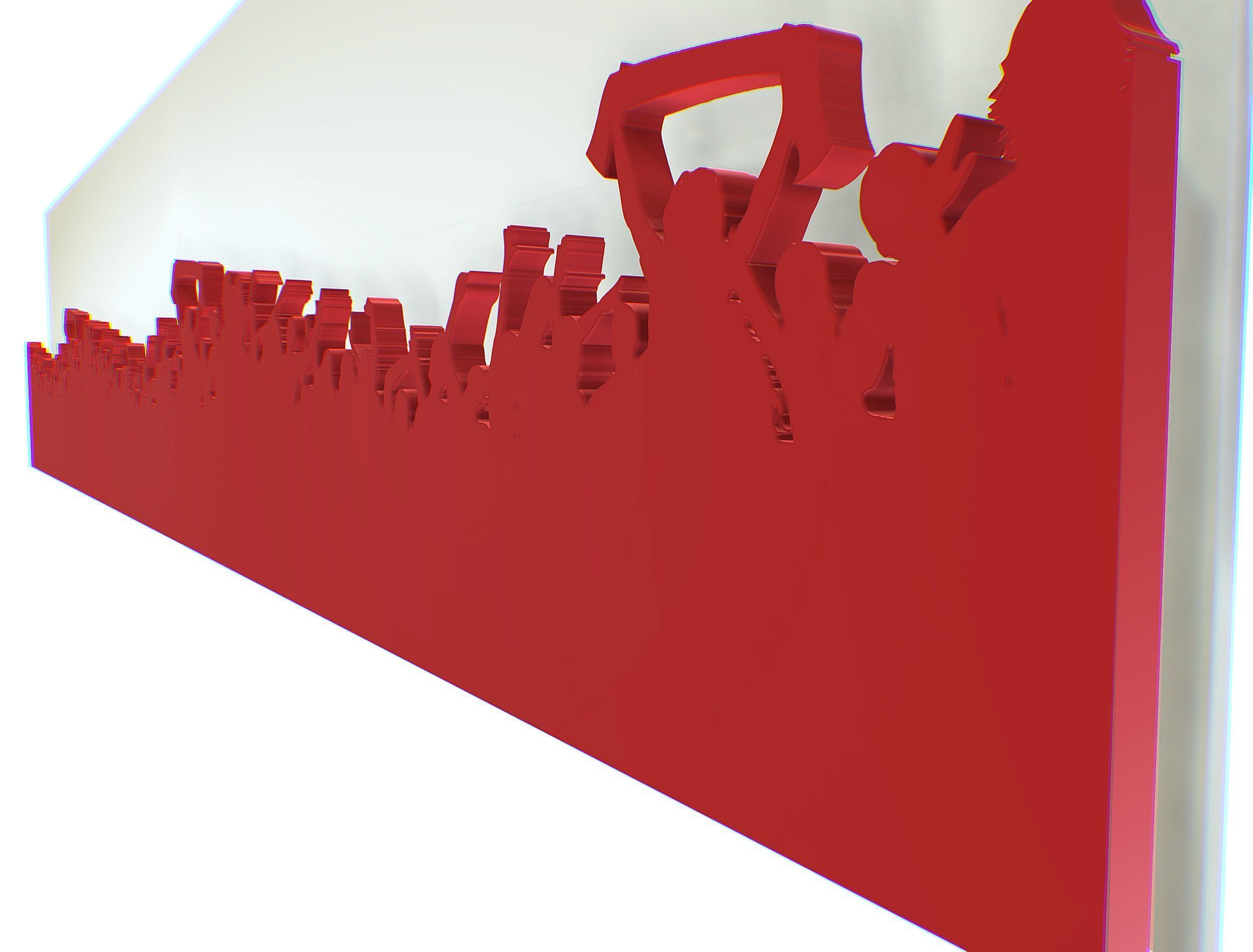 silhouette of people with their hands up Texture_9