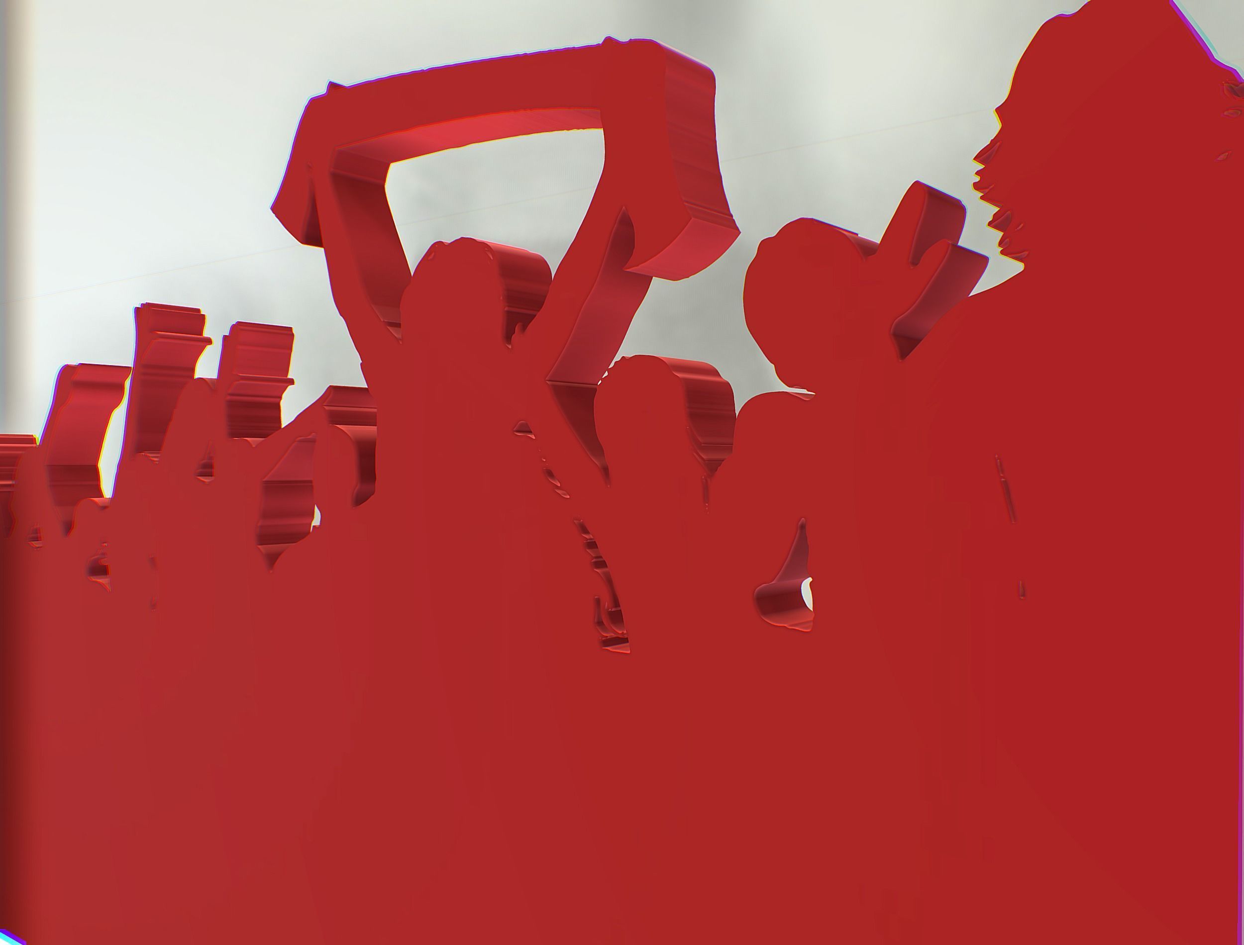 silhouette of people with their hands up Texture_4