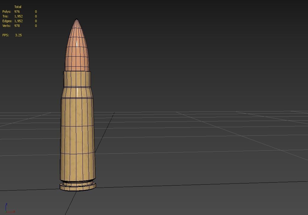 762 -39 mm M43 Soviet  Ammo Low-poly 3D model_2