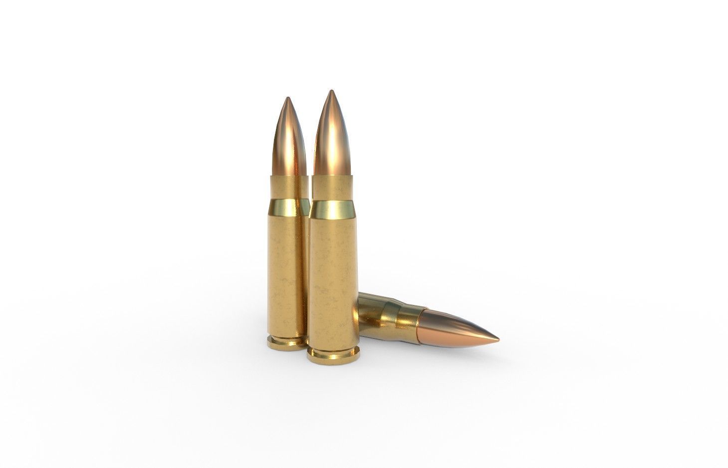 762 -39 mm M43 Soviet  Ammo Low-poly 3D model_3