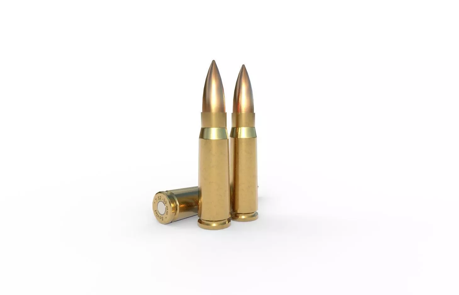 762 -39 mm M43 Soviet  Ammo Low-poly 3D model_0