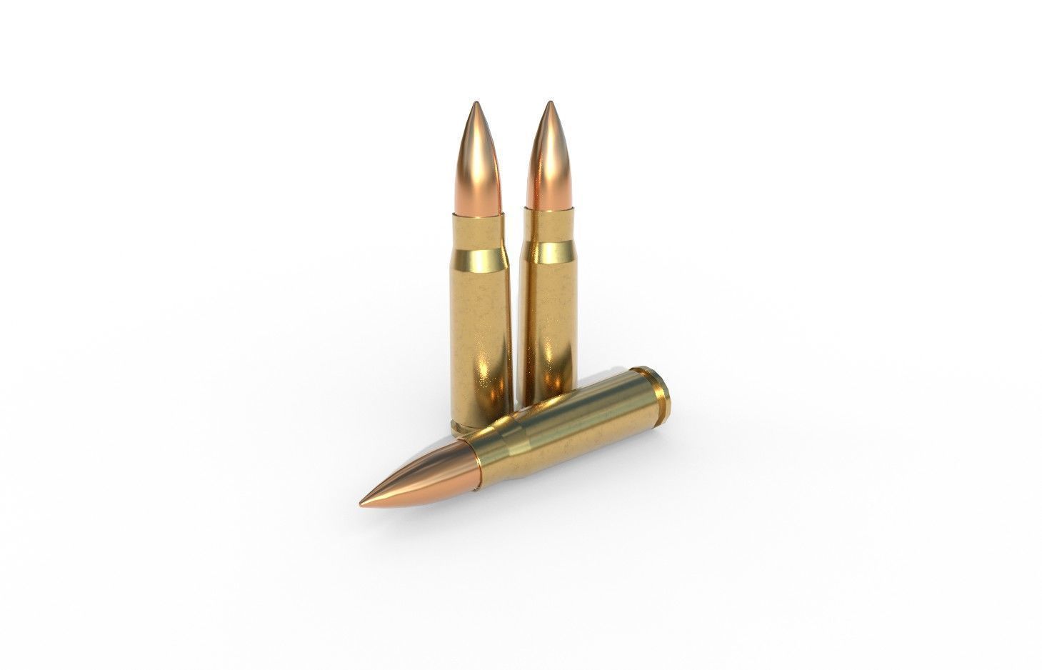 762 -39 mm M43 Soviet  Ammo Low-poly 3D model_4