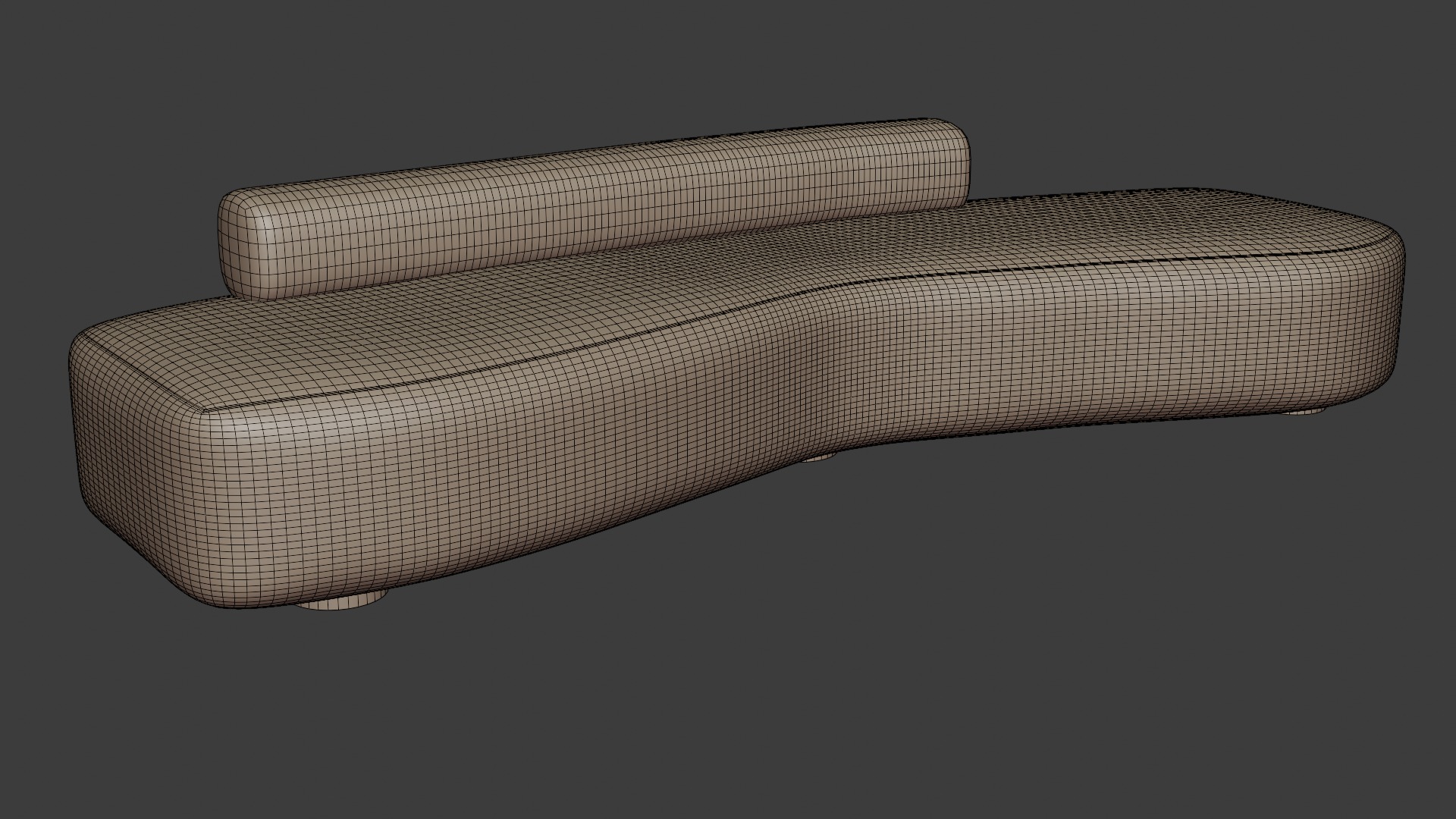 Modern design sofa in Scandinavian style 3D model_6