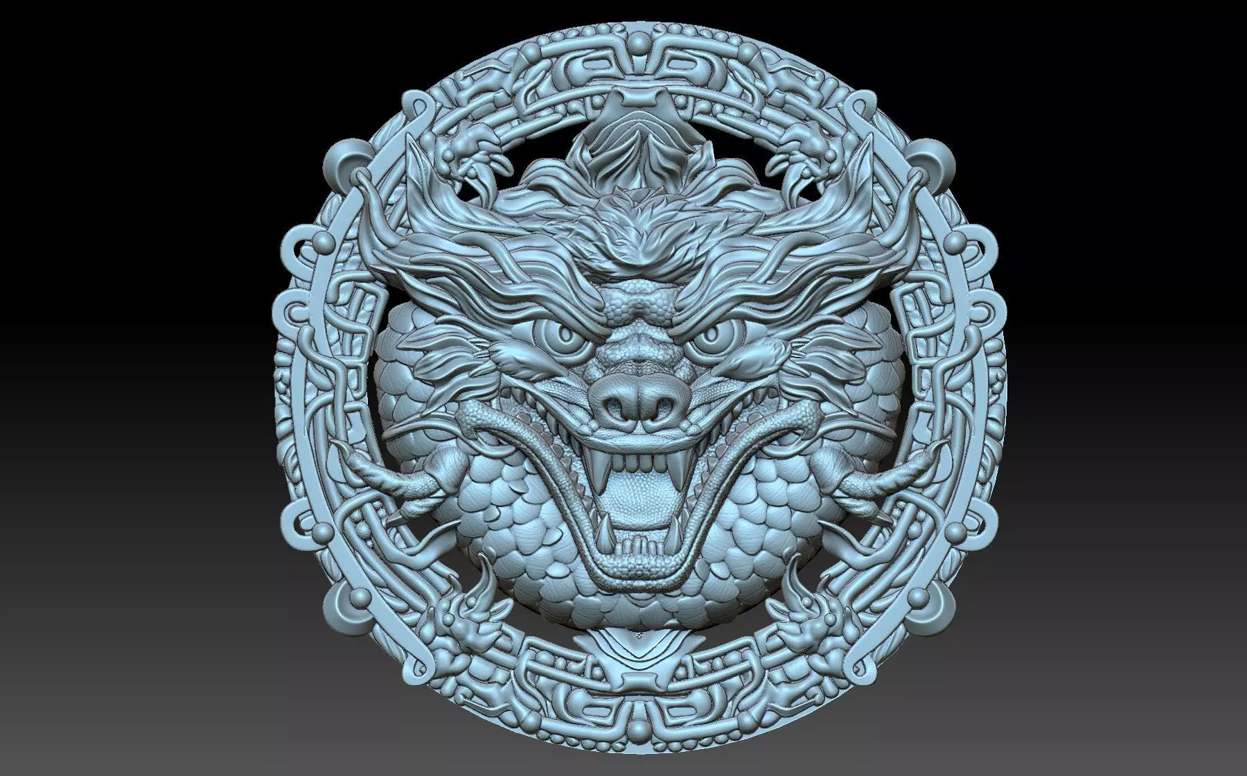 Dragon head 3D print model