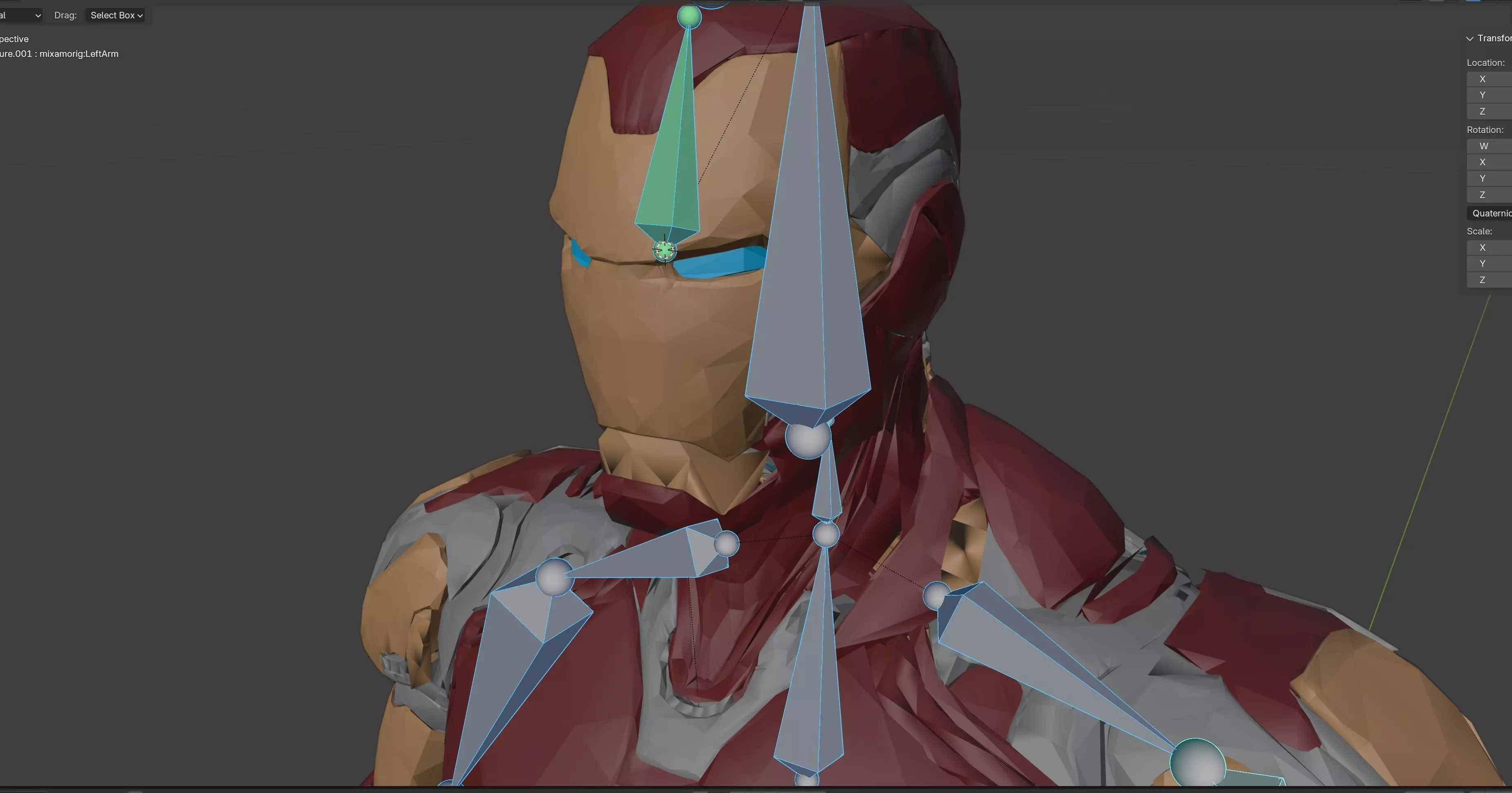 Ironman 3D Rigged for Motion Capture Animation 3D model