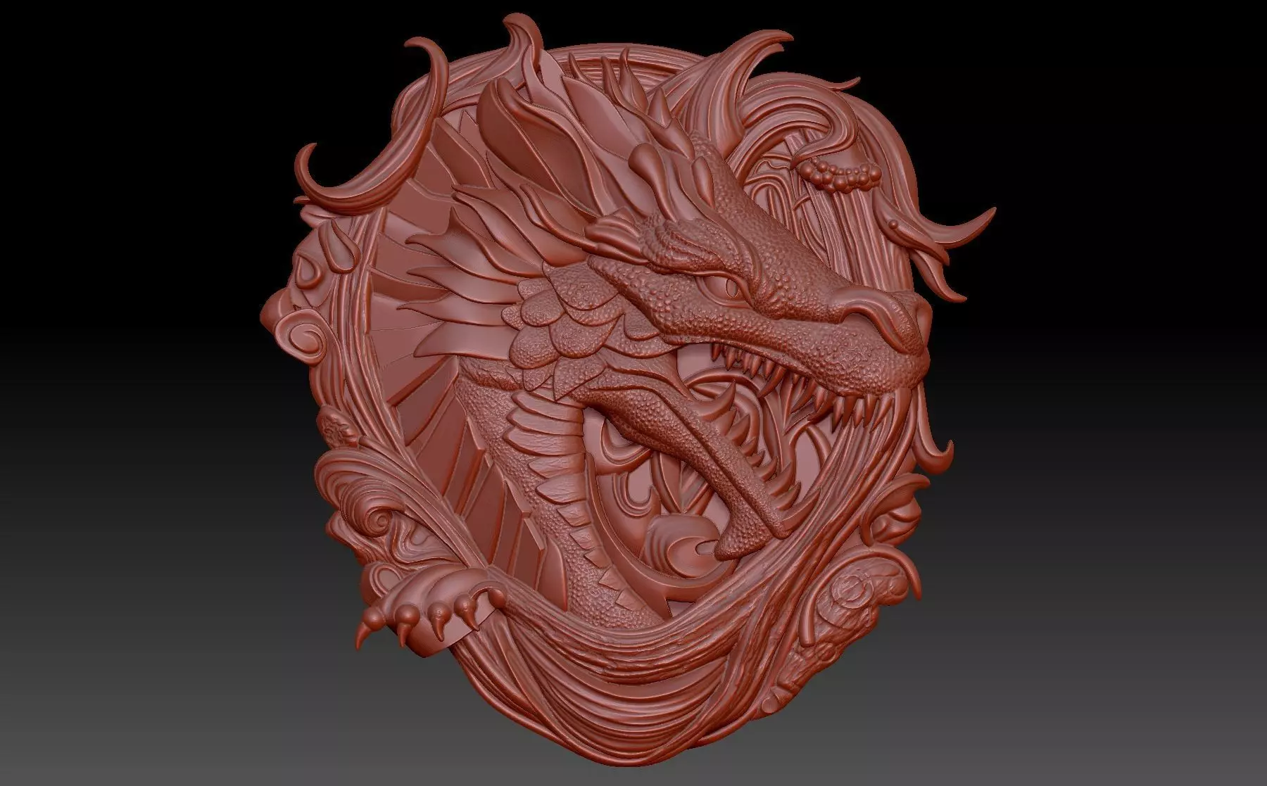 Dragon head 3D print model