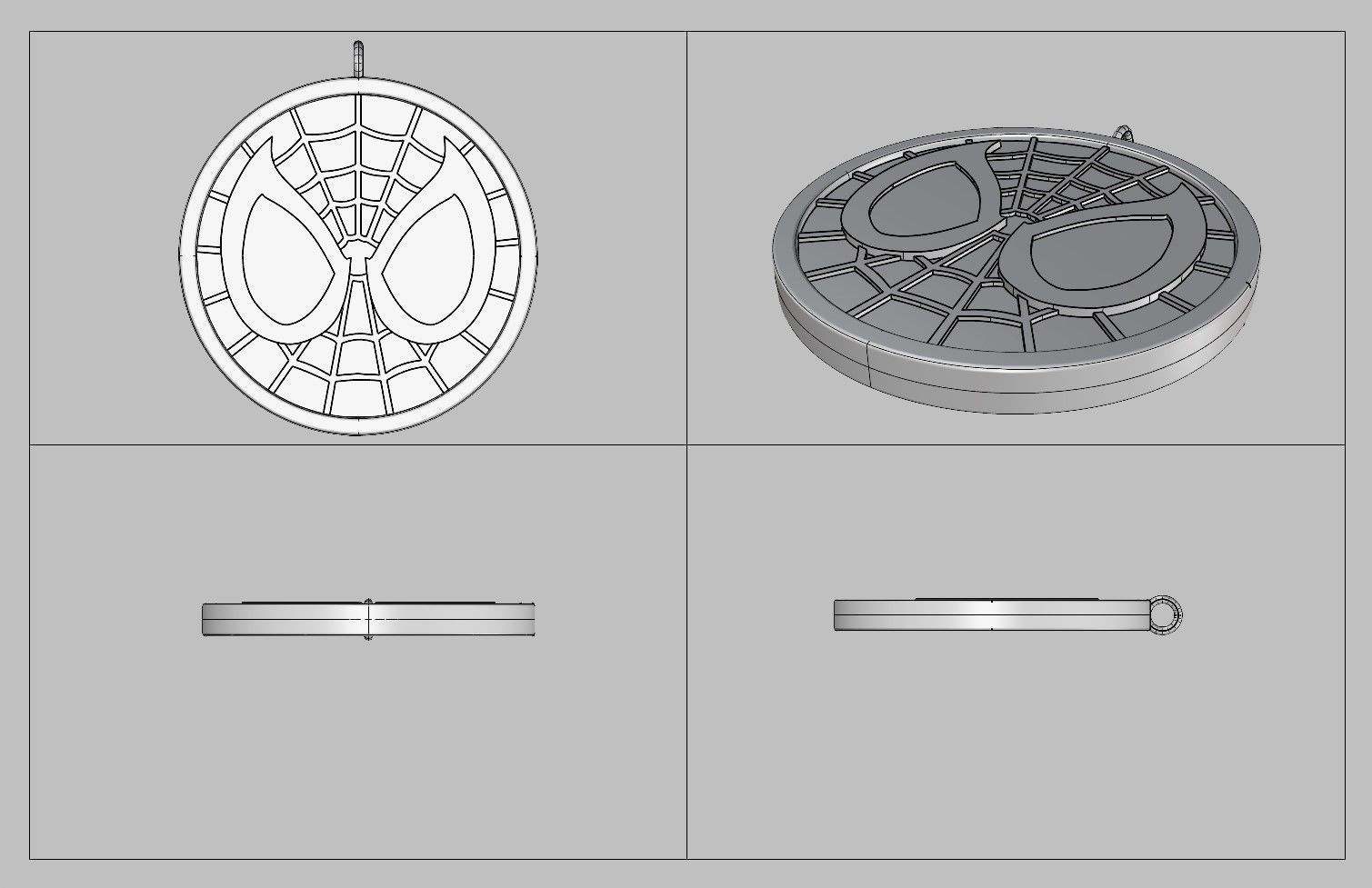 Spider-Man Pendant 3D print model_11
