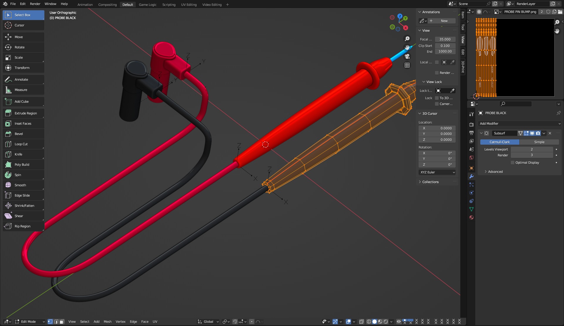 Multimeter Test Leads 3D model_15