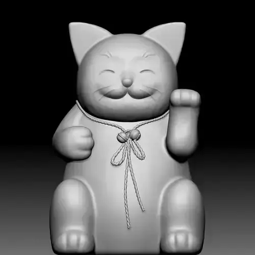 Cat statue 0100 3D print model