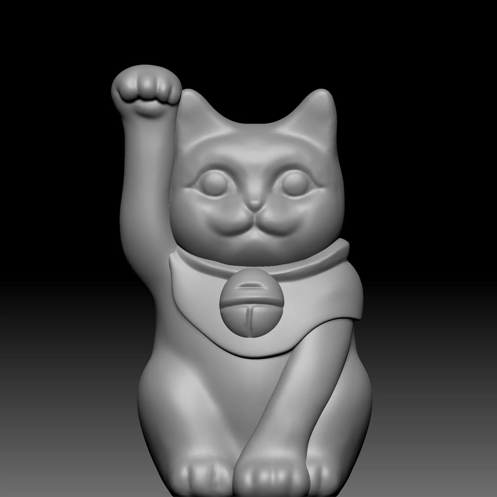 Cat statue 080 3D print model