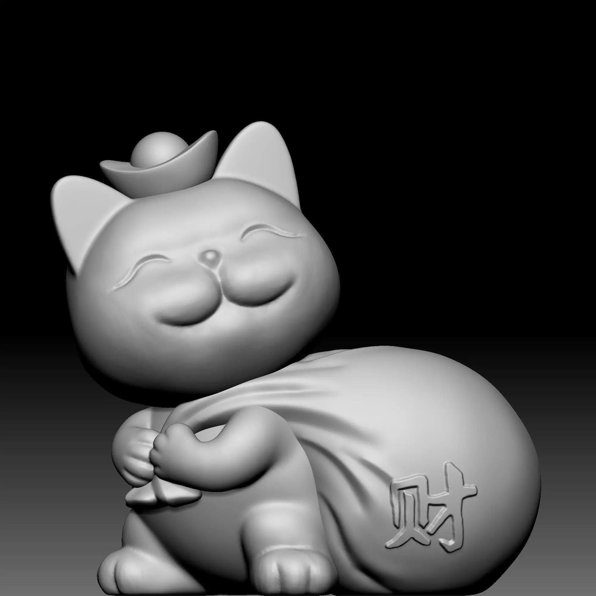 Cat statue 0110 3D print model