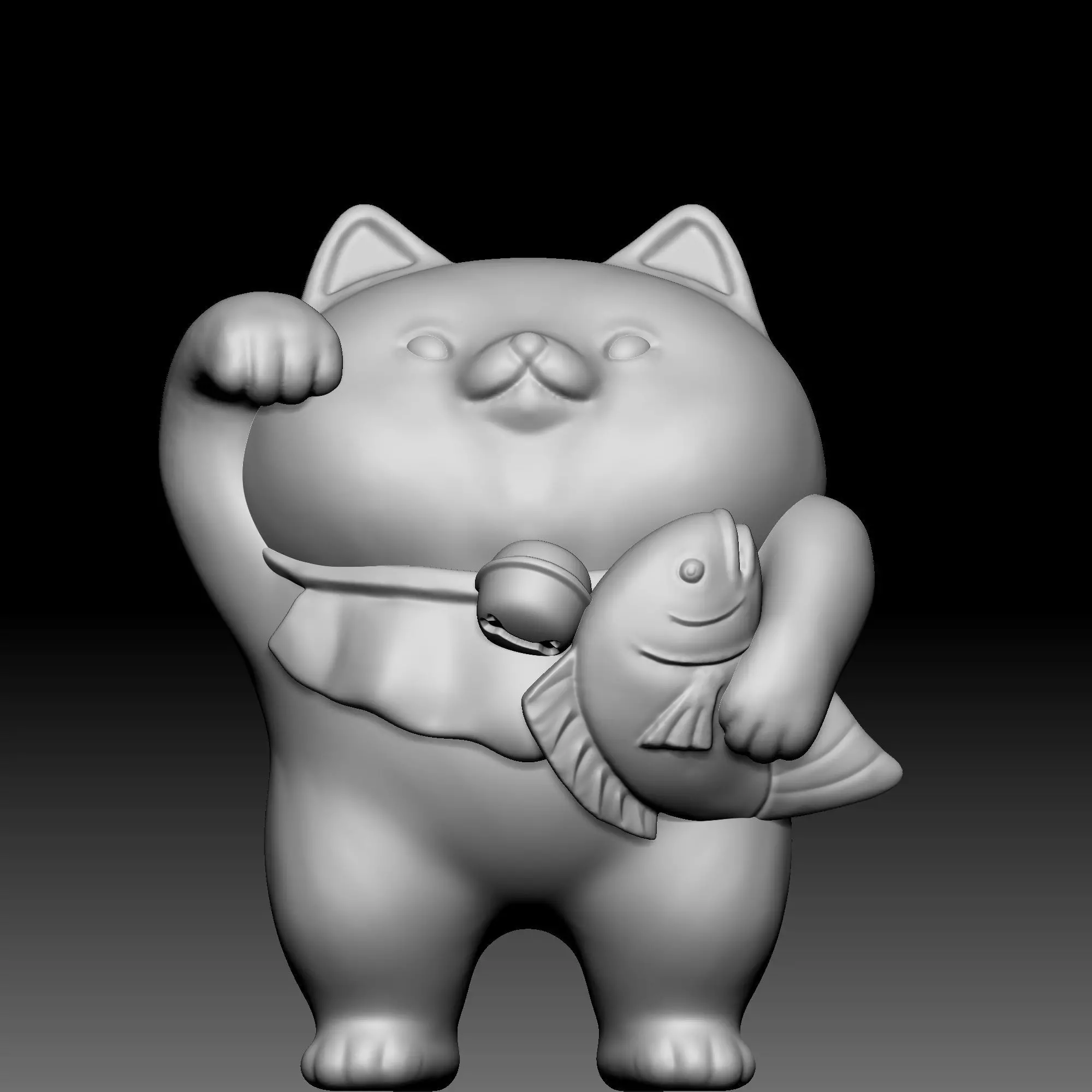 Cat statue 0130 3D print model