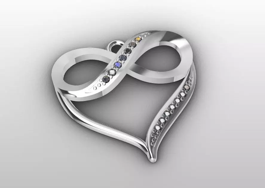 Pendant heart 3D print model