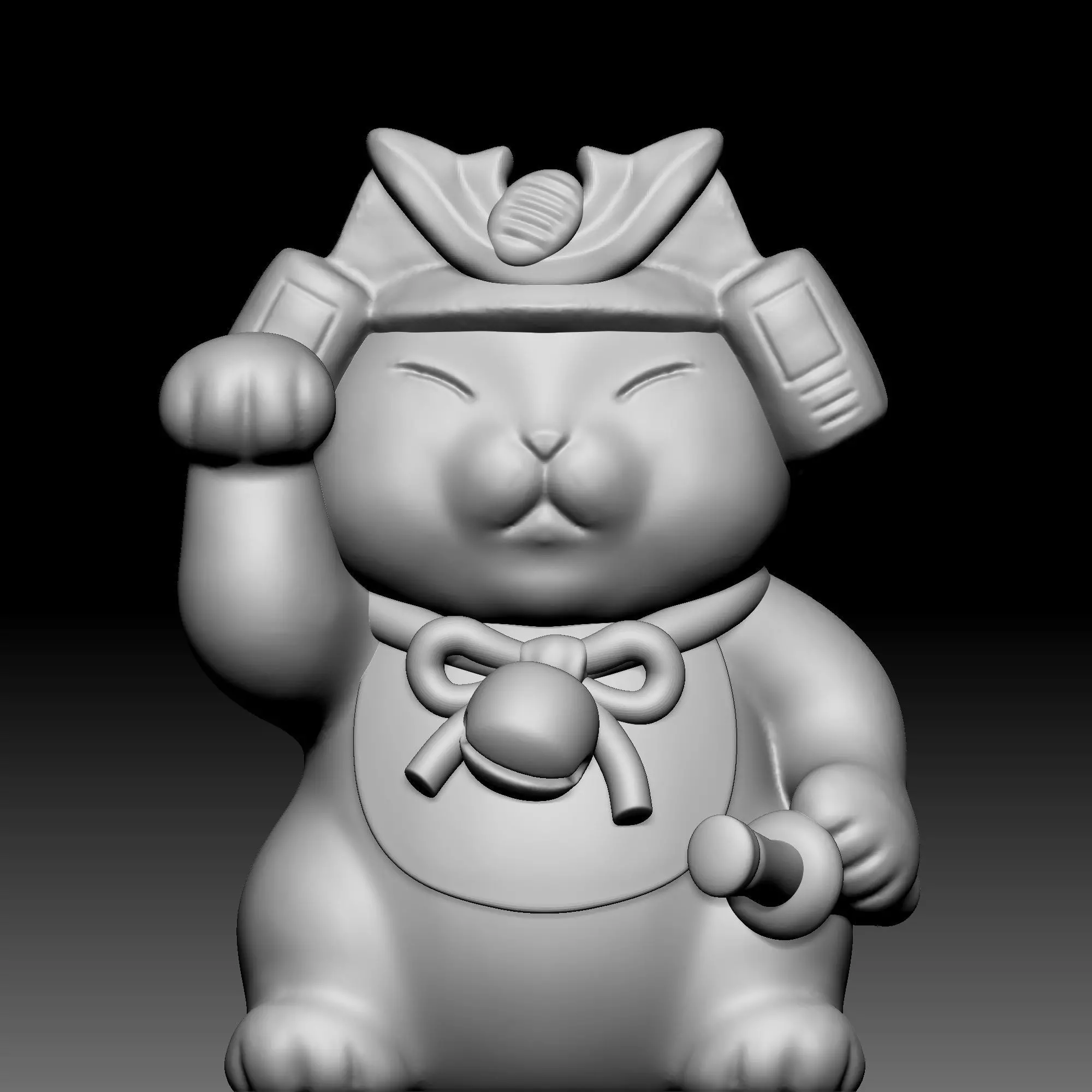 Cat statue 0190 3D print model_0