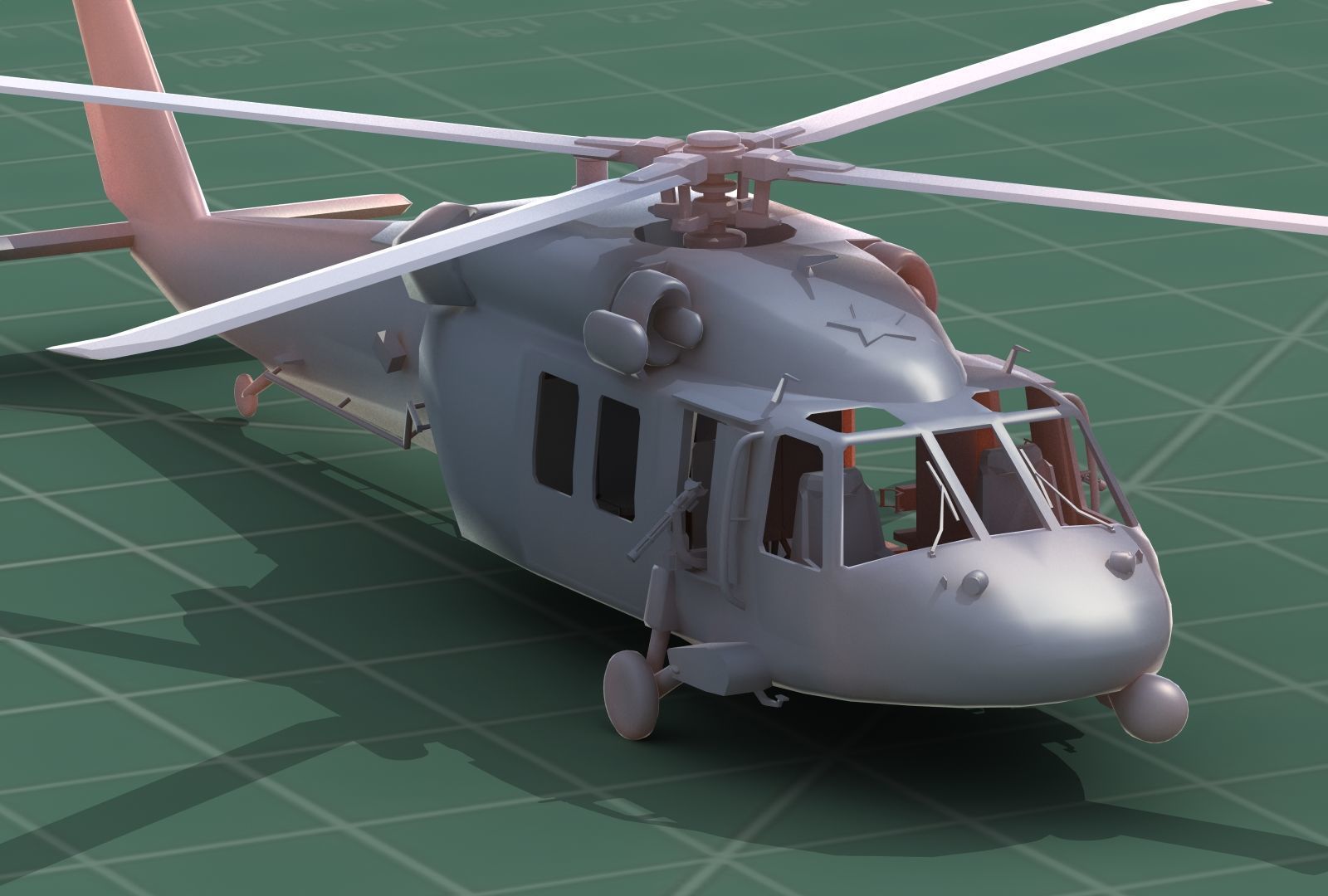 UH-60 Blackhawk Military Helicopter 3D Print Model Kit 3D print model_26