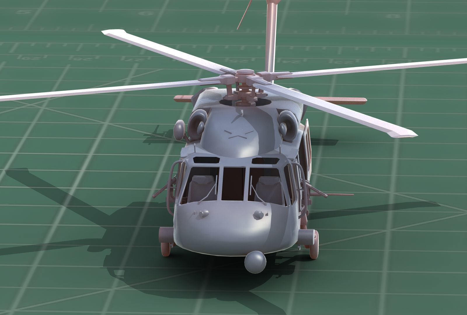 UH-60 Blackhawk Military Helicopter 3D Print Model Kit 3D print model_24