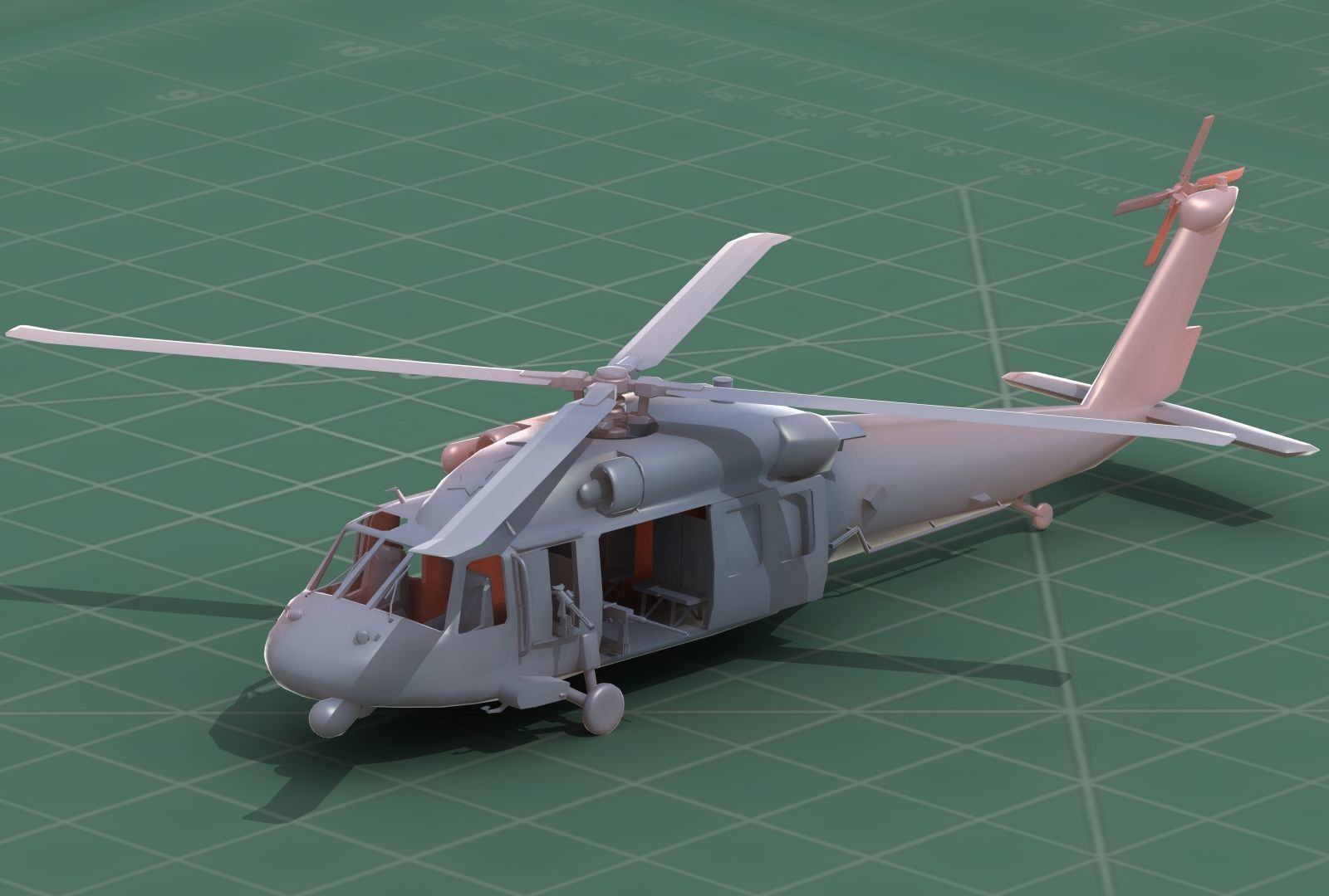 UH-60 Blackhawk Military Helicopter 3D Print Model Kit 3D print model_13
