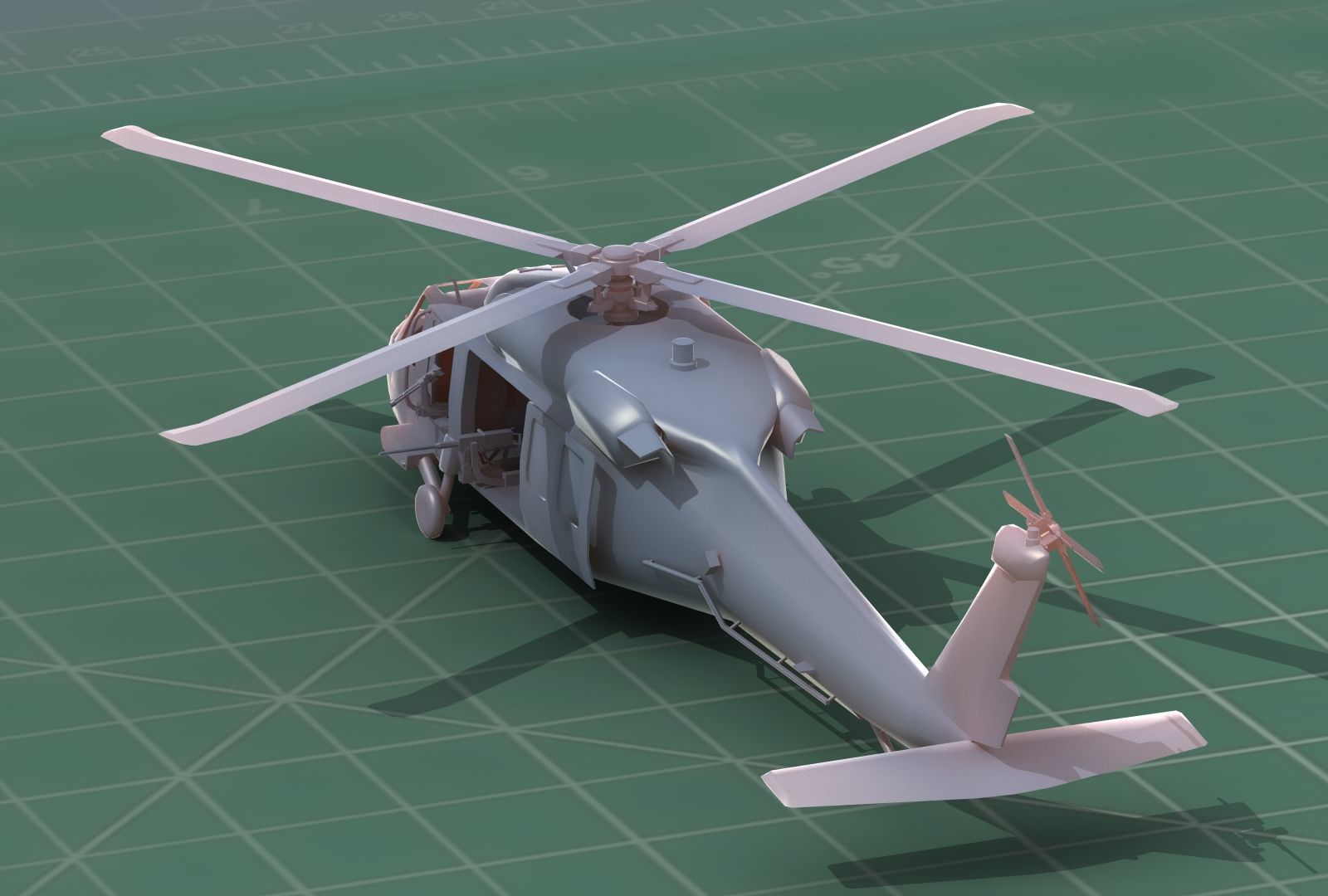 UH-60 Blackhawk Military Helicopter 3D Print Model Kit 3D print model_18