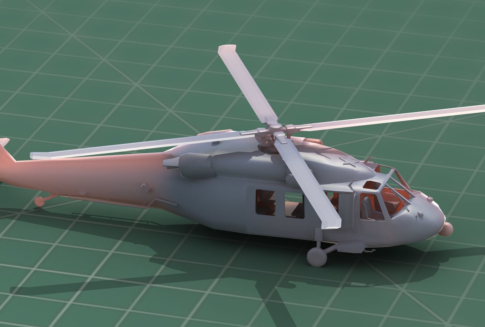 UH-60 Blackhawk Military Helicopter 3D Print Model Kit 3D print model_5