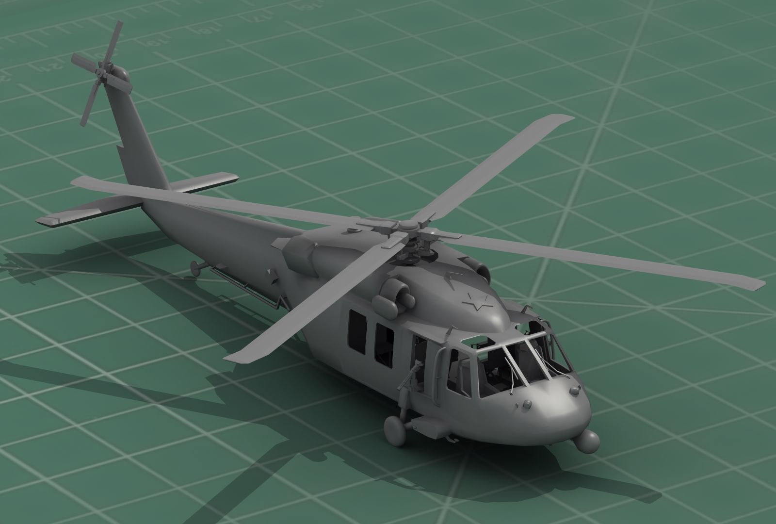 UH-60 Blackhawk Military Helicopter 3D Print Model Kit 3D print model_22