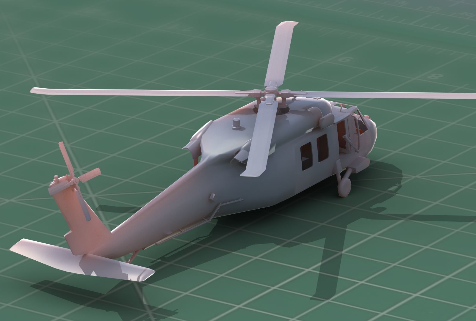 UH-60 Blackhawk Military Helicopter 3D Print Model Kit 3D print model_14