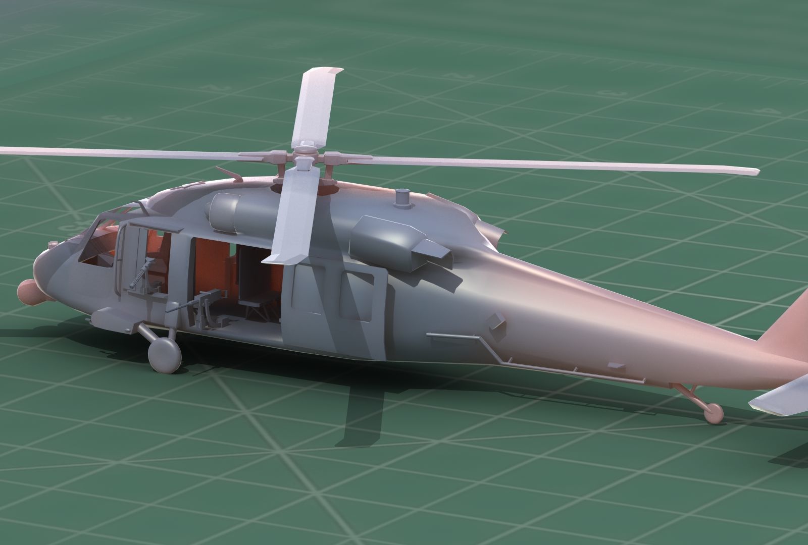 UH-60 Blackhawk Military Helicopter 3D Print Model Kit 3D print model_9