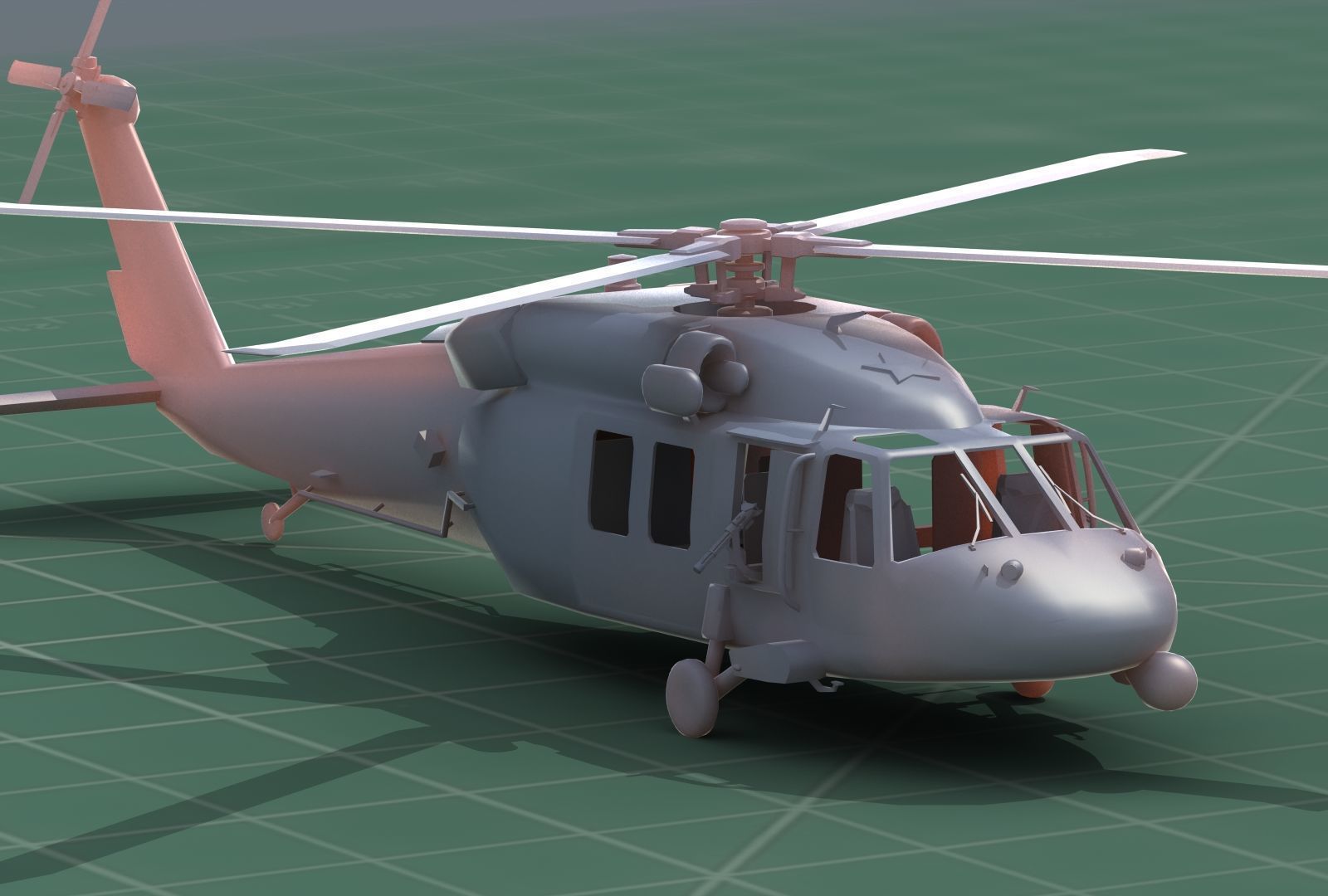 UH-60 Blackhawk Military Helicopter 3D Print Model Kit 3D print model_16