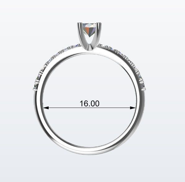 Diamond Ring  3D print model_2