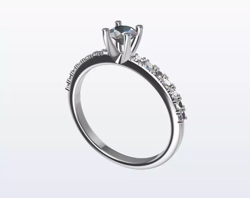 Diamond Ring  3D print model_0