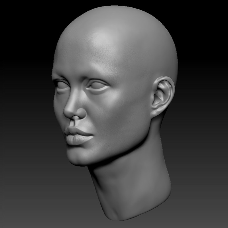 ANGELINA JOLIE HEAD SCULPTURE 3D PRINT MODEL 3D print model_5