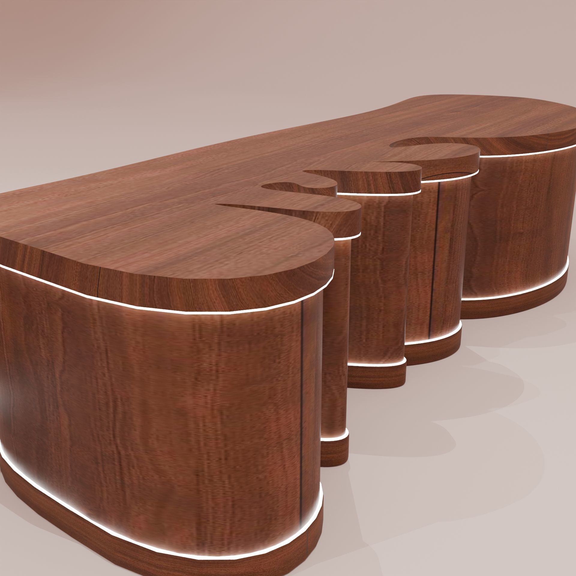 Reception Desk 3D model_4