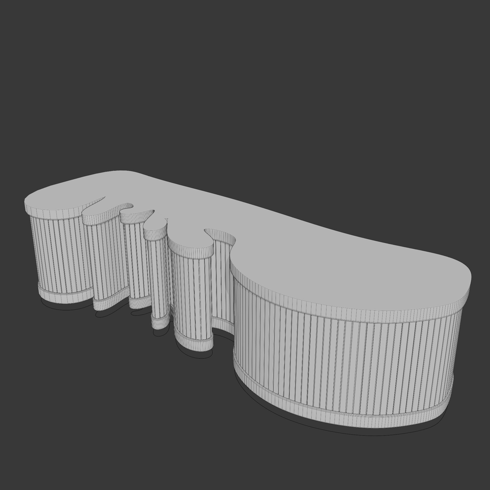Reception Desk 3D model_8