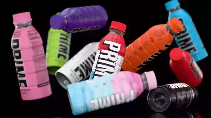 Prime Hydration Drink Low-poly 3D model