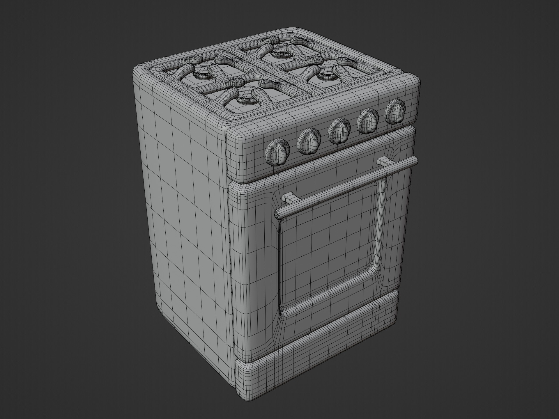 Cartoon Style Kitchen Appliances 3D model_14