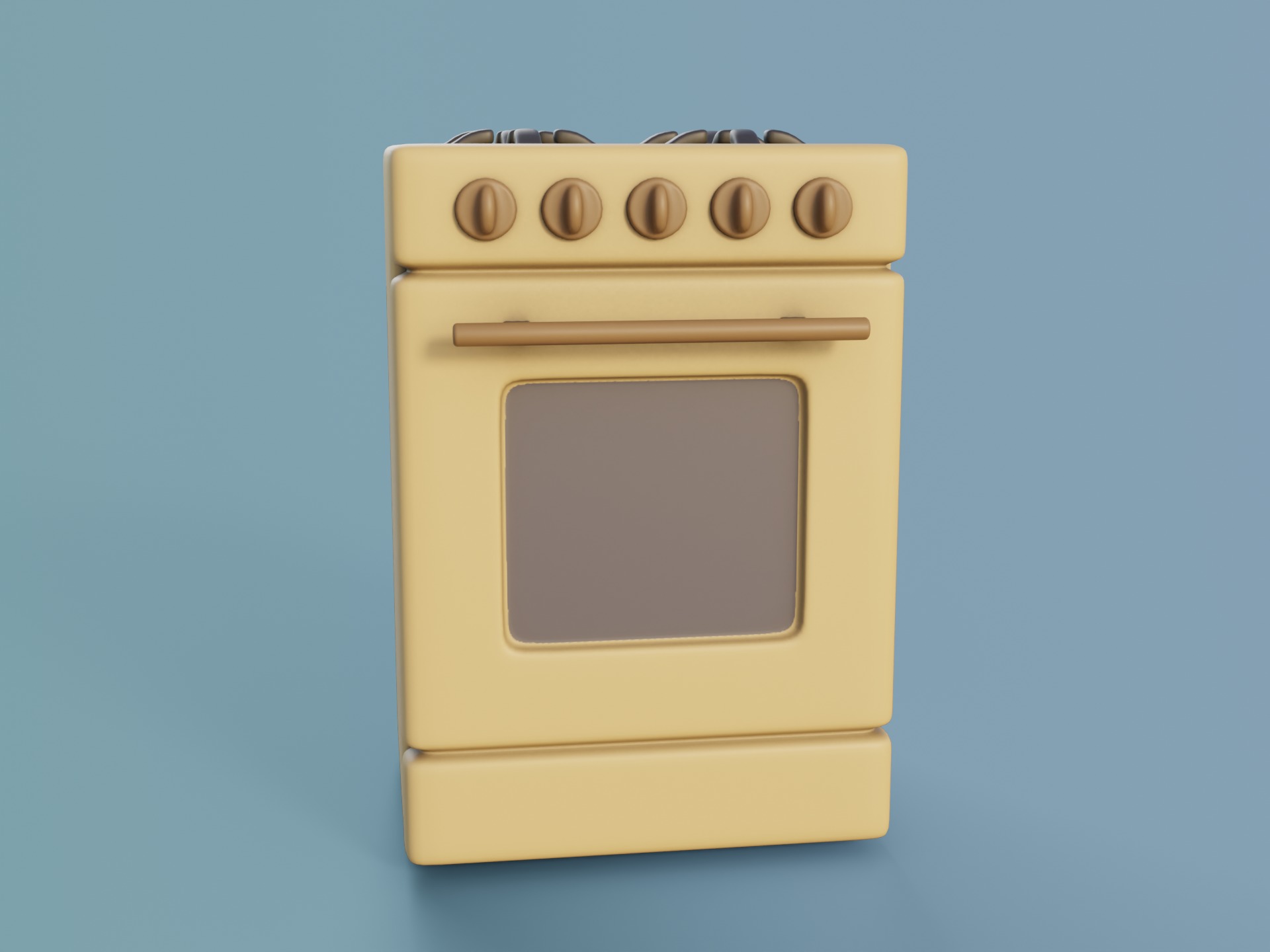 Cartoon Style Kitchen Appliances 3D model_7