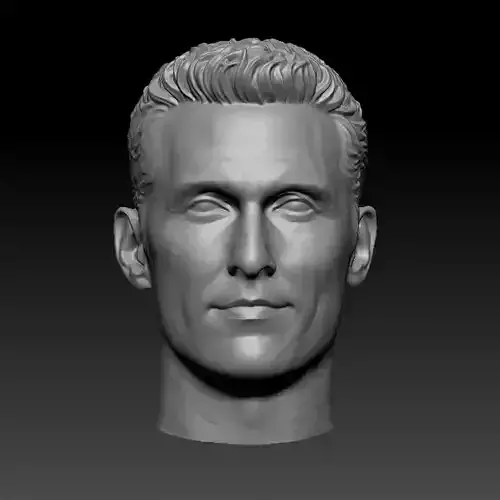 MATTHEW MCCONAUGHEY INTERSTELLAR HEAD SCULPTURE 3D PRINT MODEL