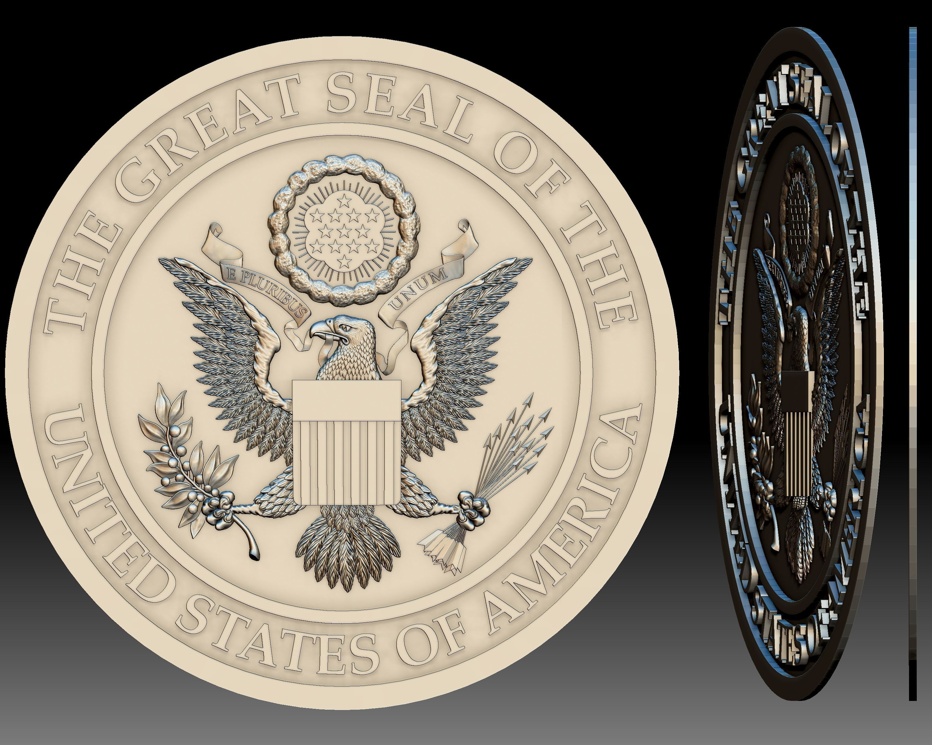 Great Seal of the United States 3D print model_4