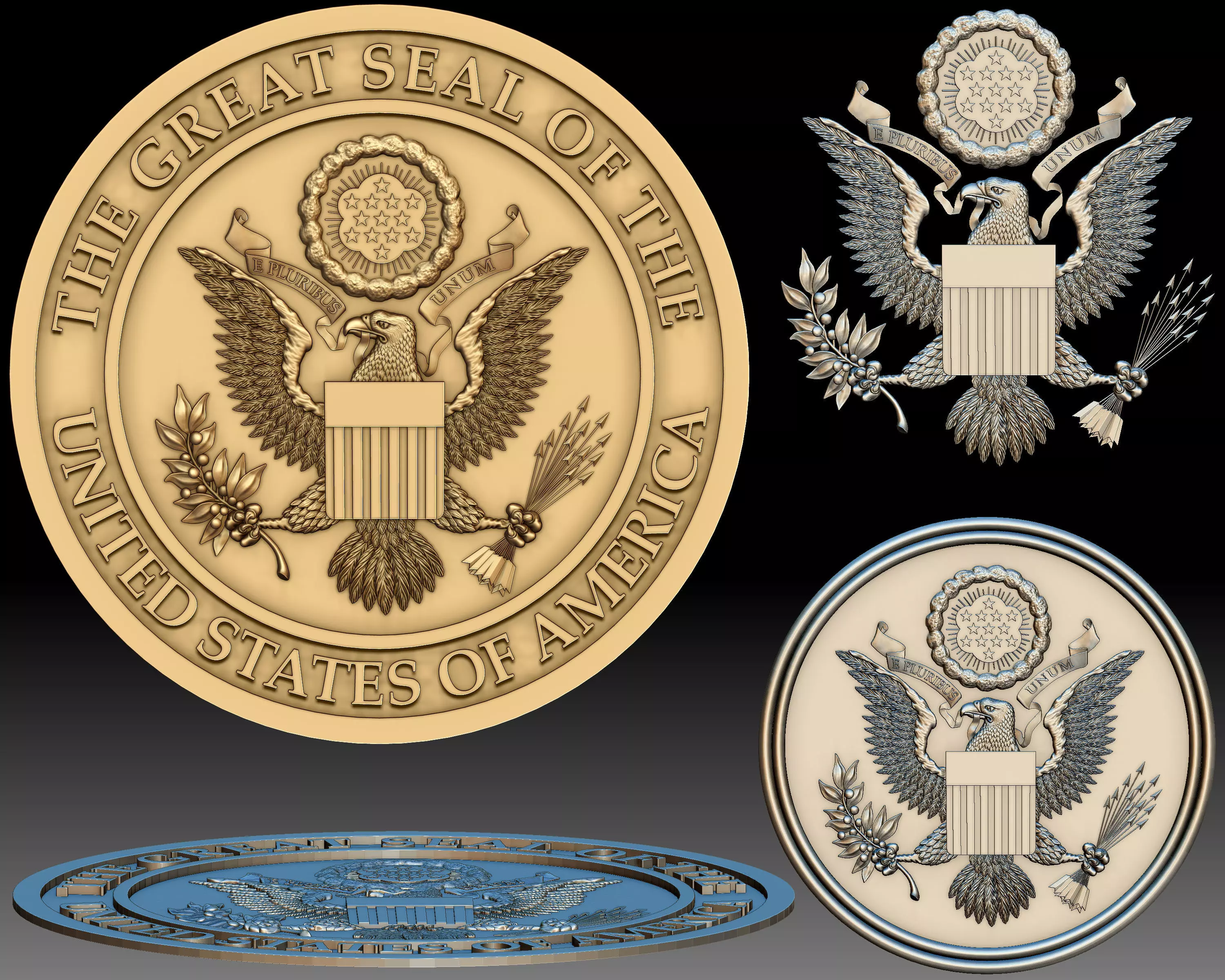 Great Seal of the United States 3D print model_0