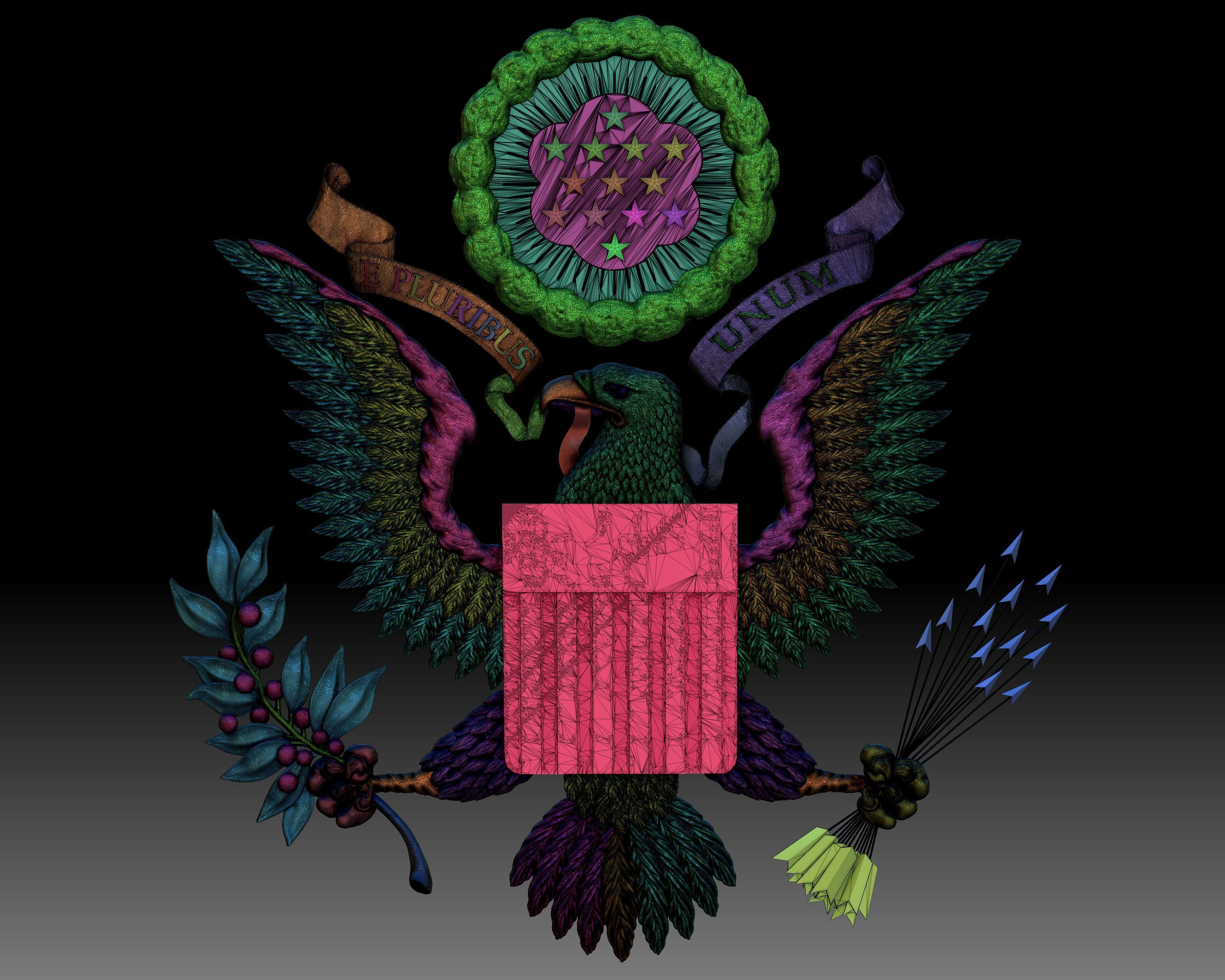 Great Seal of the United States 3D print model_8