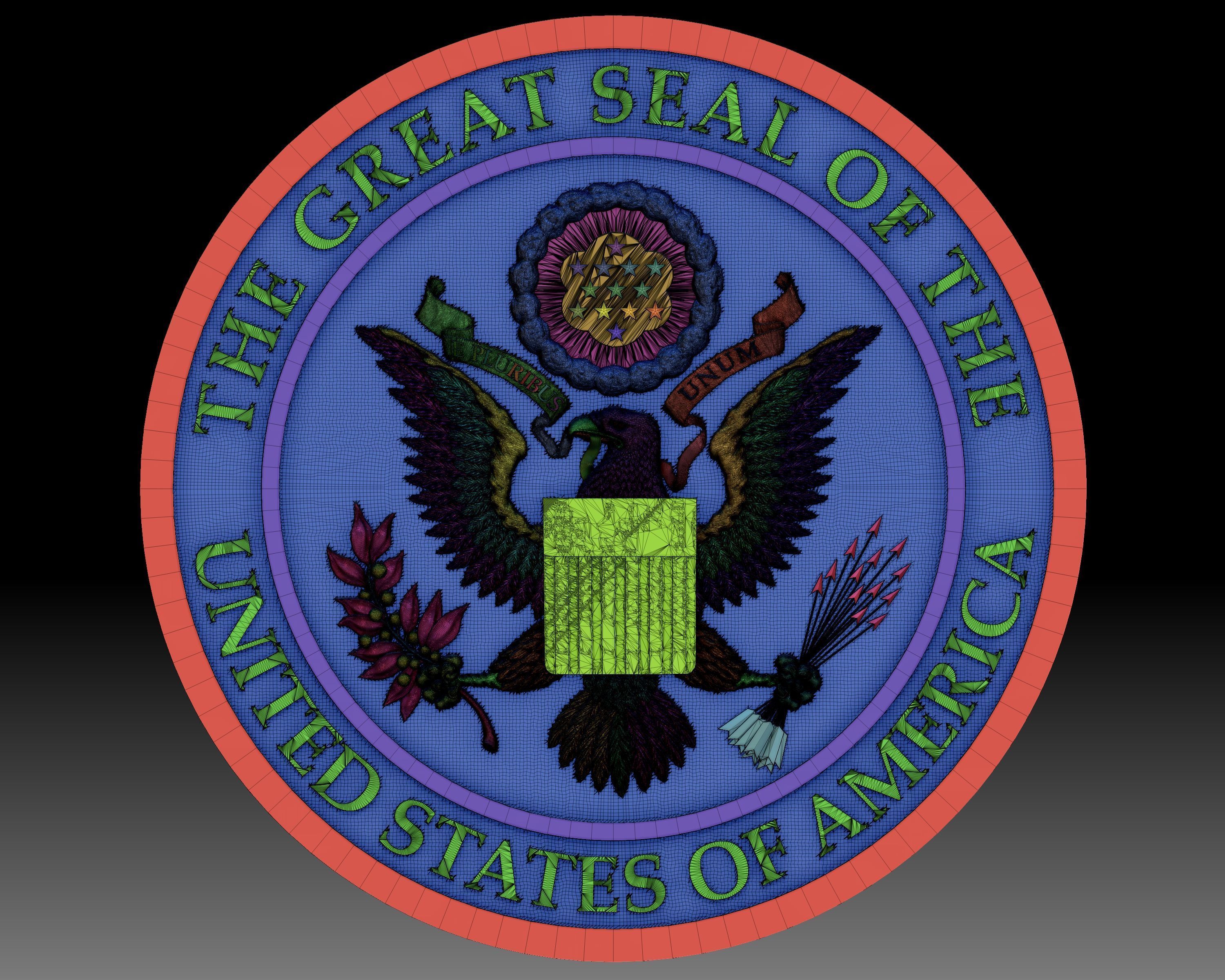 Great Seal of the United States 3D print model_7
