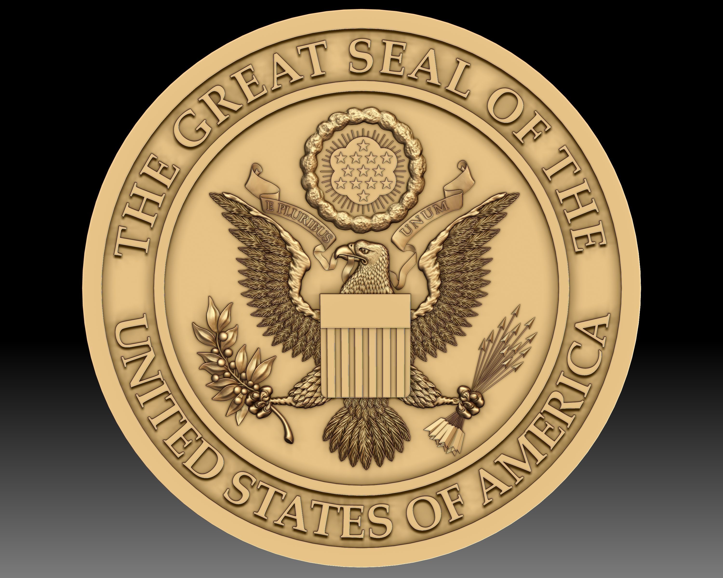 Great Seal of the United States 3D print model_1