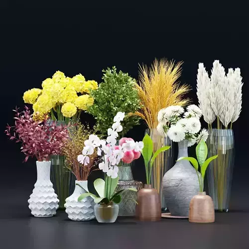 decorative plants collection vol 34-3d models 