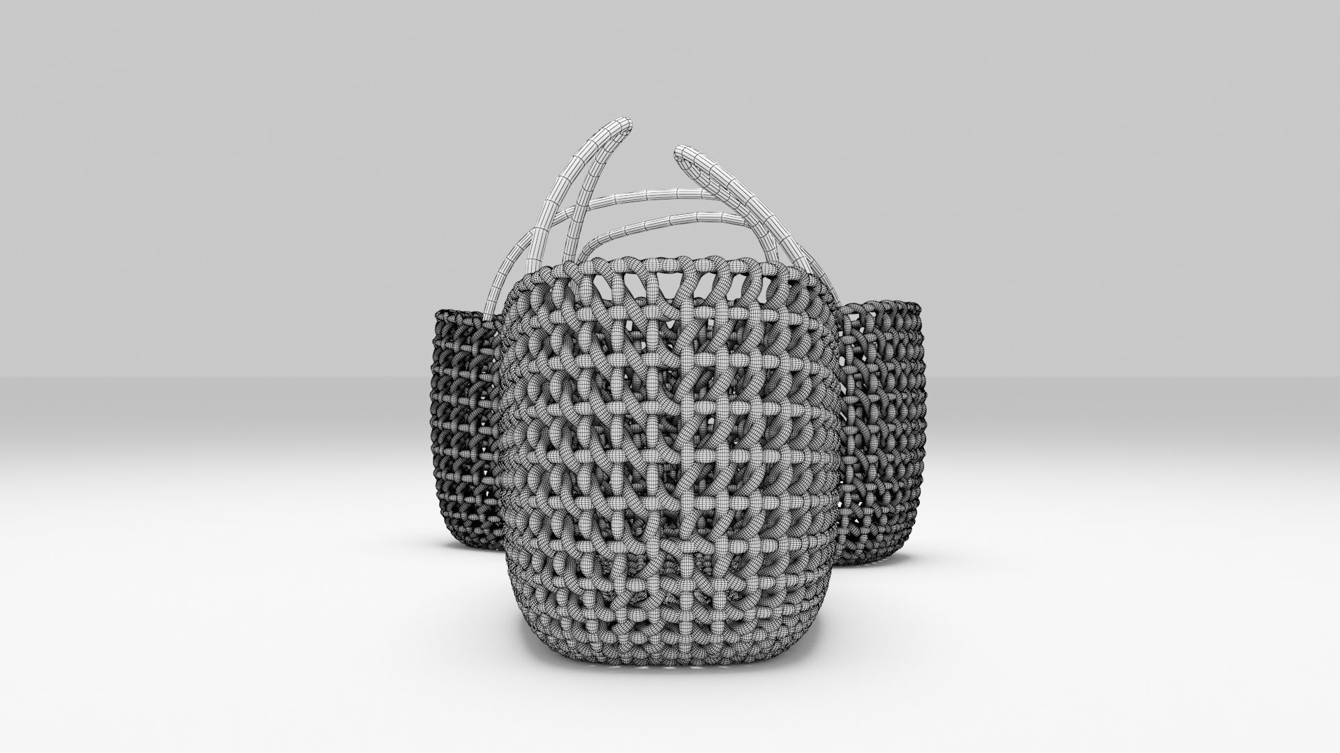 Woven Basket 3D model_7
