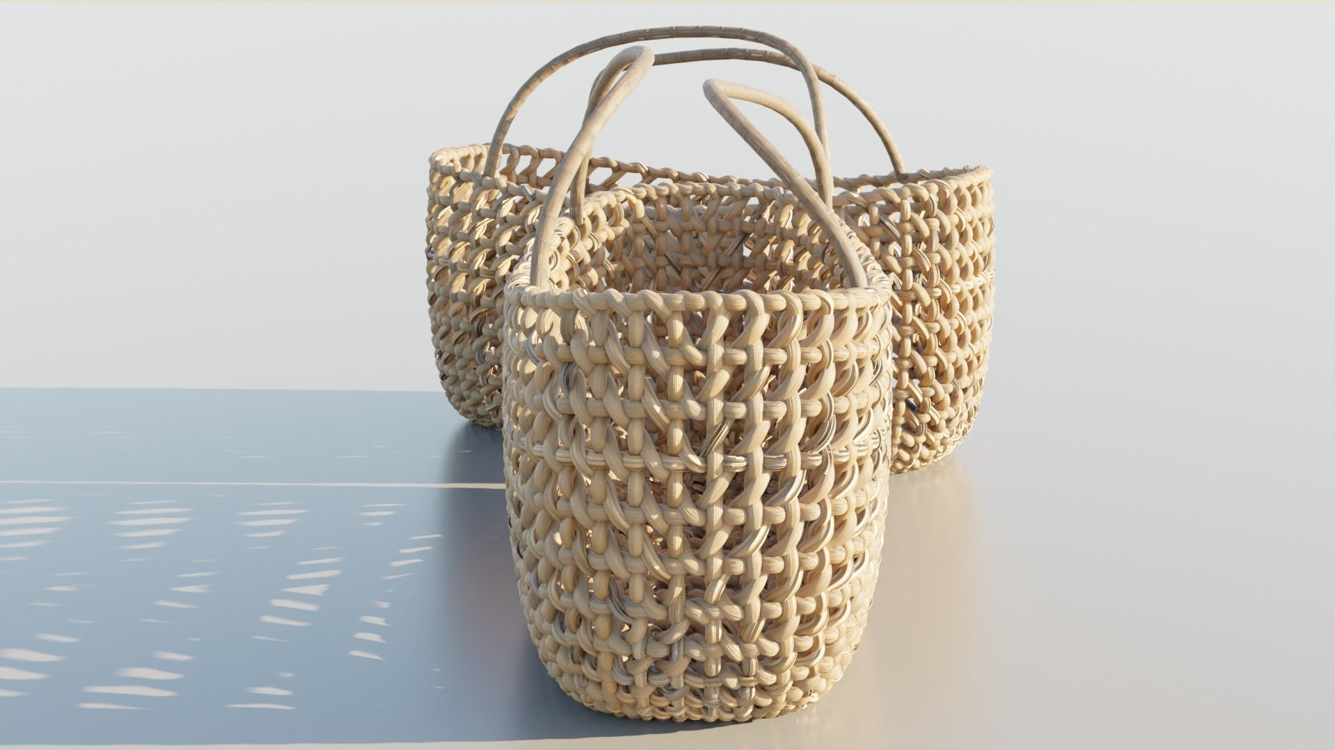 Woven Basket 3D model_3
